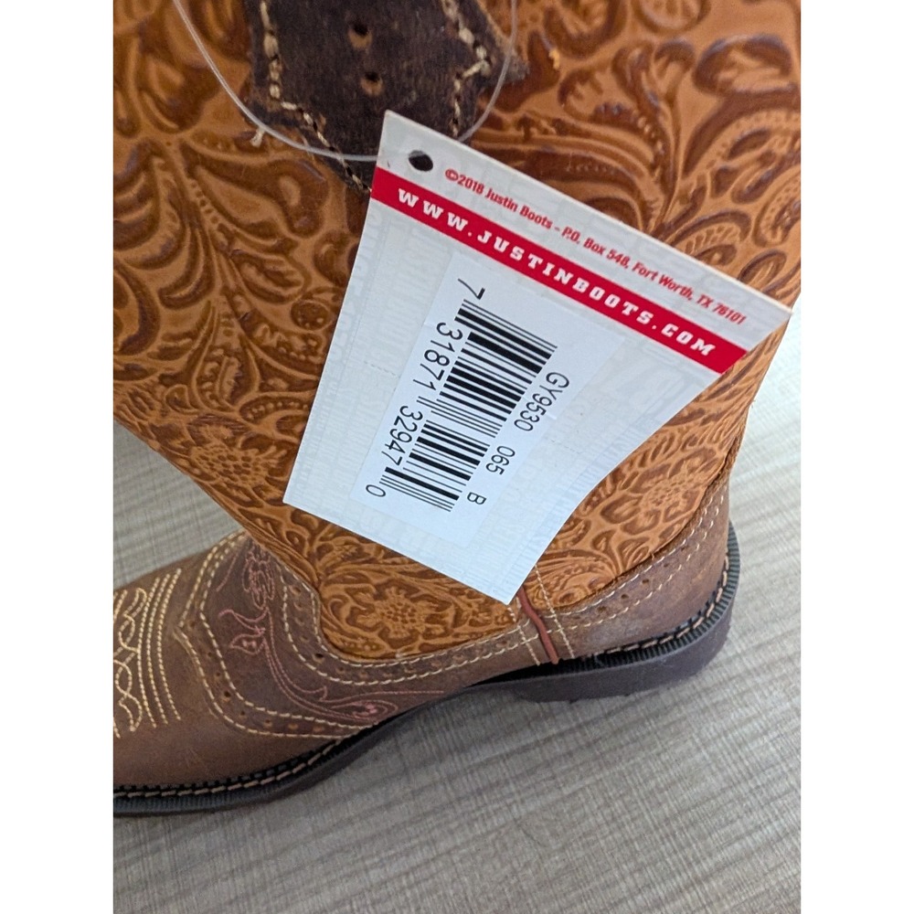 Justin Women's Starlina Western Boot Broad Square Toe - GY9530 6.5 B US - Picture 8 of 11